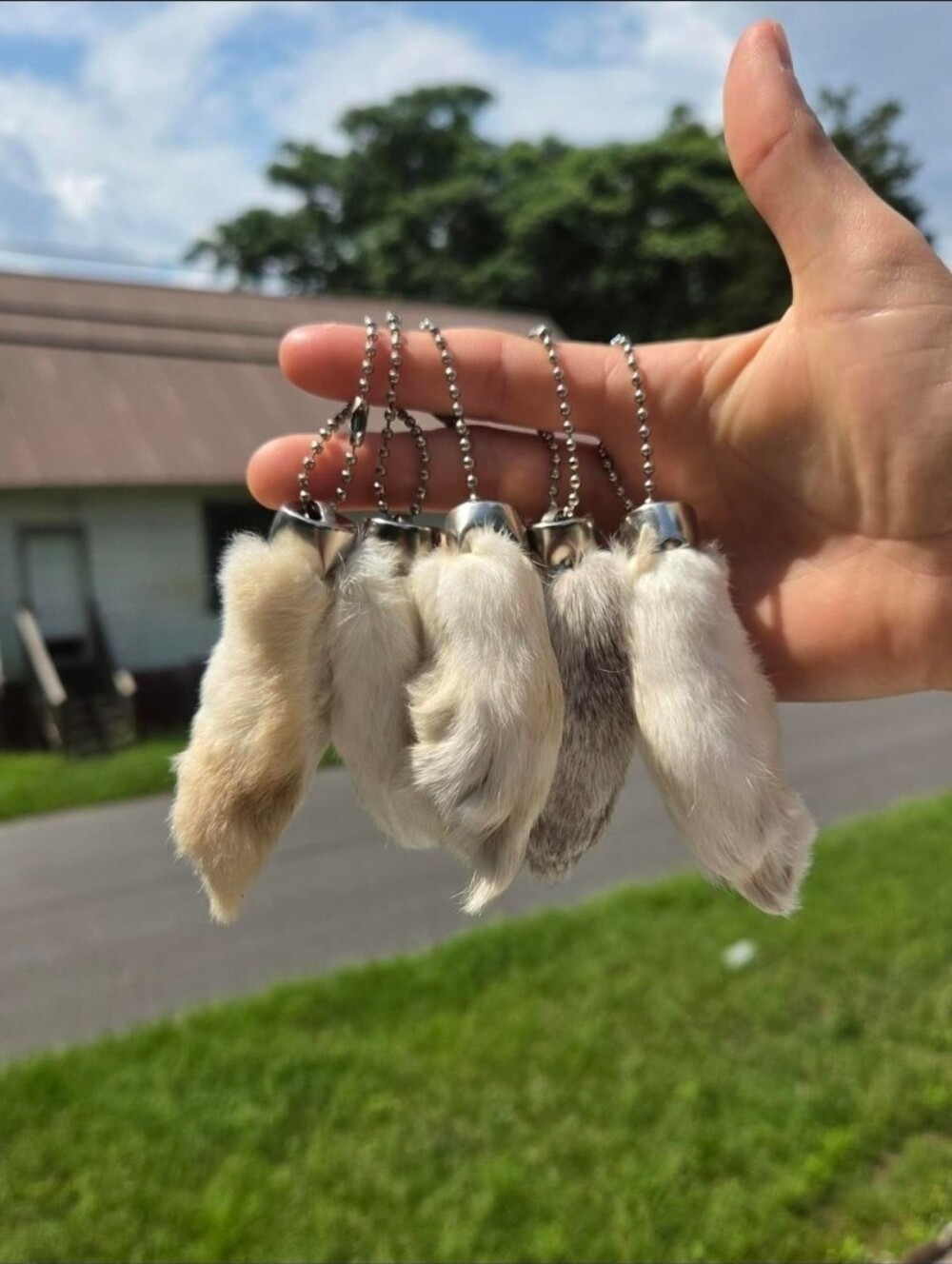 Mystery Bunny Foot Keychain